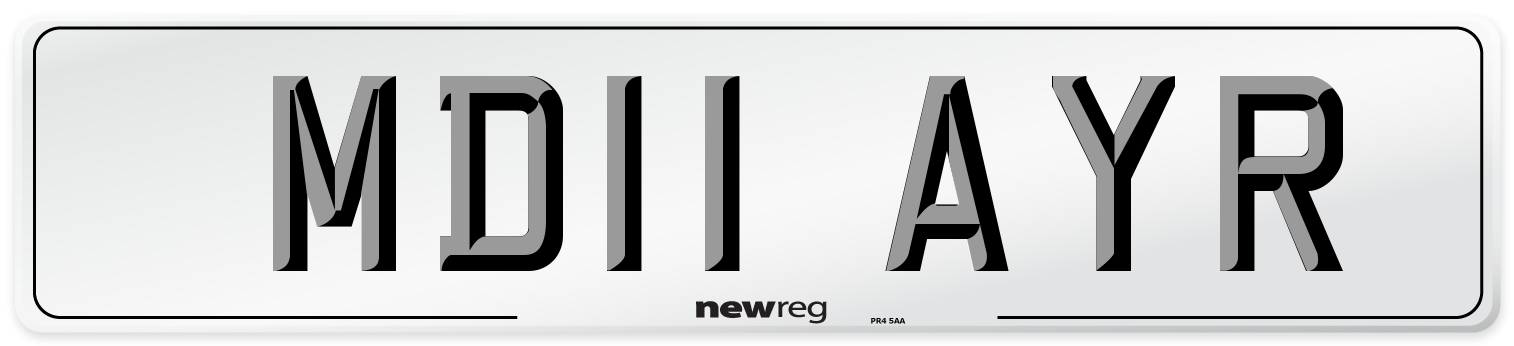MD11 AYR Number Plate from New Reg